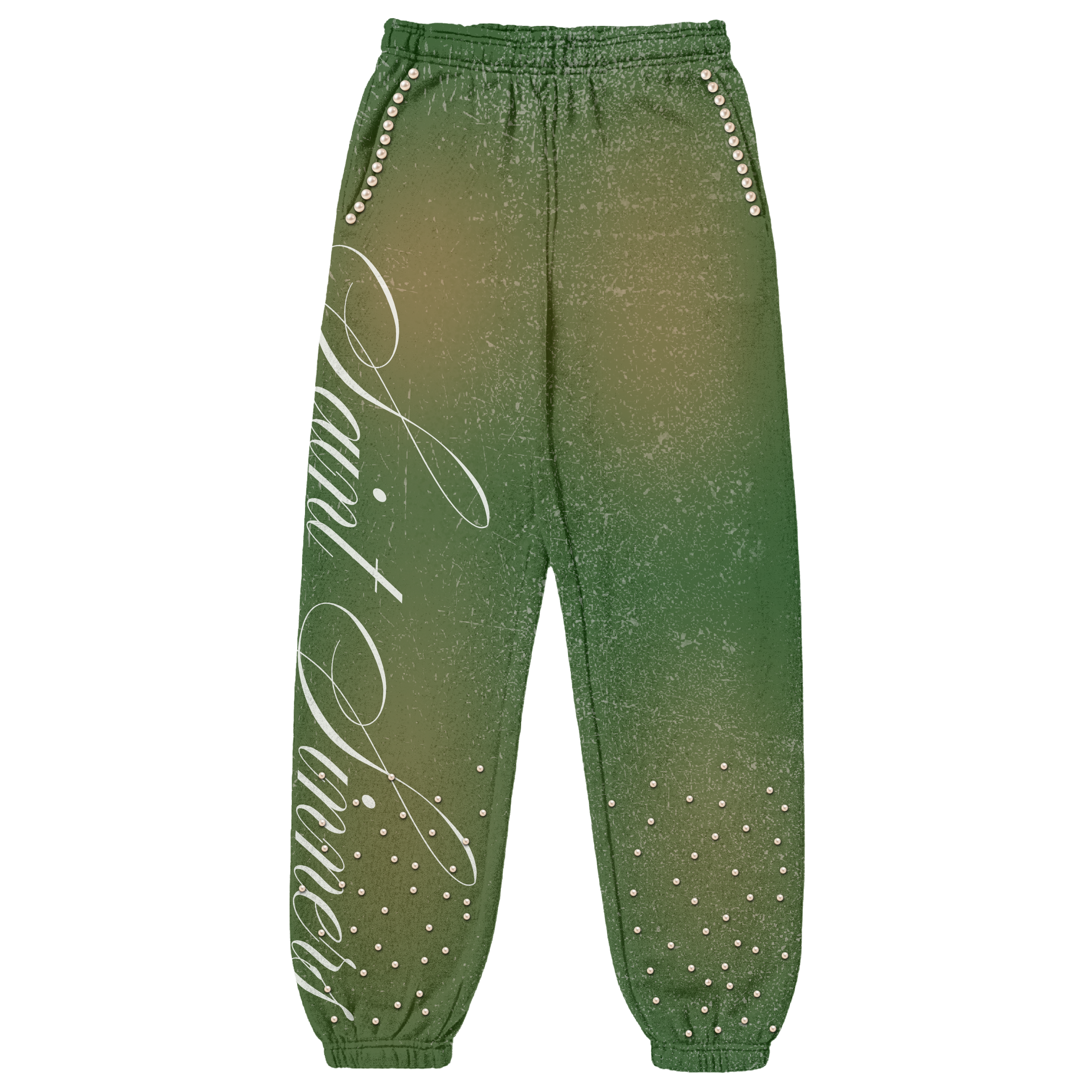 Freez N Glory x 'Saint Sinner Collab' Green Fleece Joggers